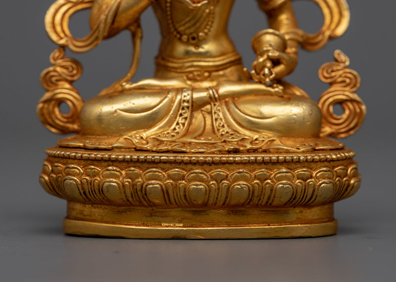 Miniature Vajrasattva Statue | 24K Gold Electroplated Purity