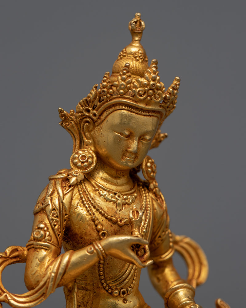 Miniature Vajrasattva Statue | 24K Gold Electroplated Purity