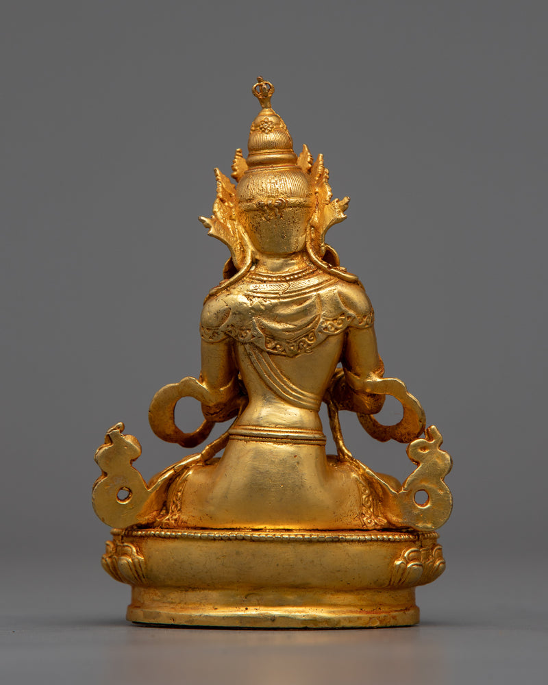 Miniature Vajradhara Statue | 24K Gold Electroplated Essence of Buddhahood