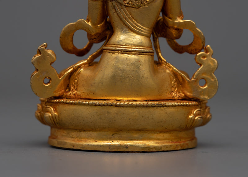 Miniature Vajradhara Statue | 24K Gold Electroplated Essence of Buddhahood