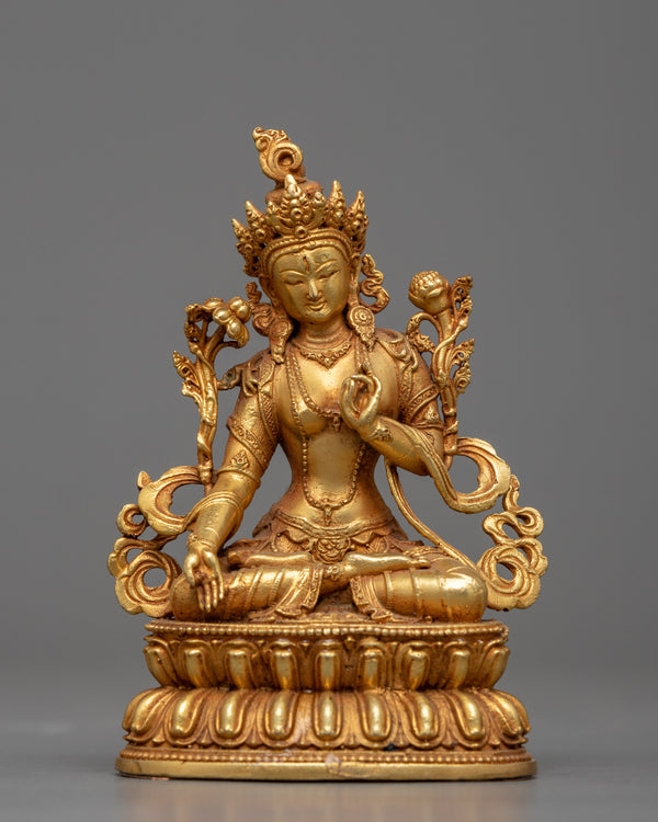 small statue of-white-tara