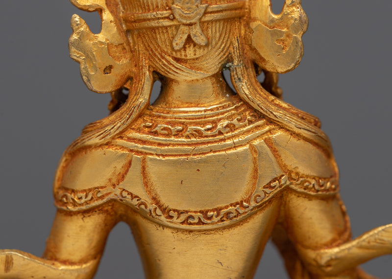 Small Statue of Vajrasattva | 24K Gold Electroplated Symbol of Purification