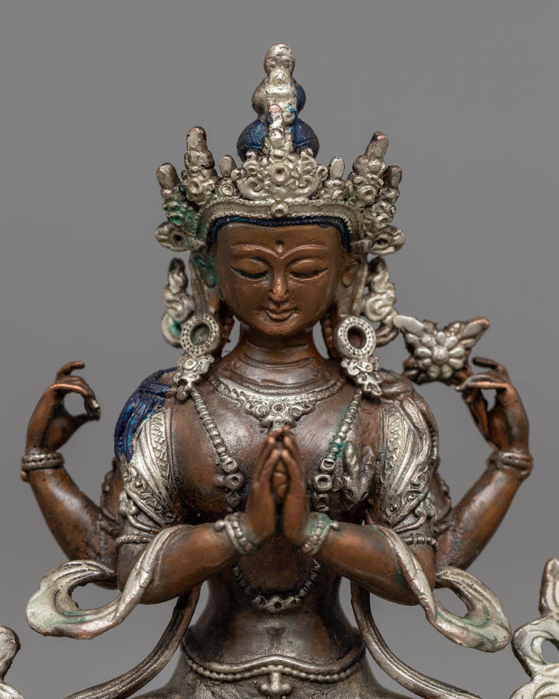 miniature-statue of chenrezig 