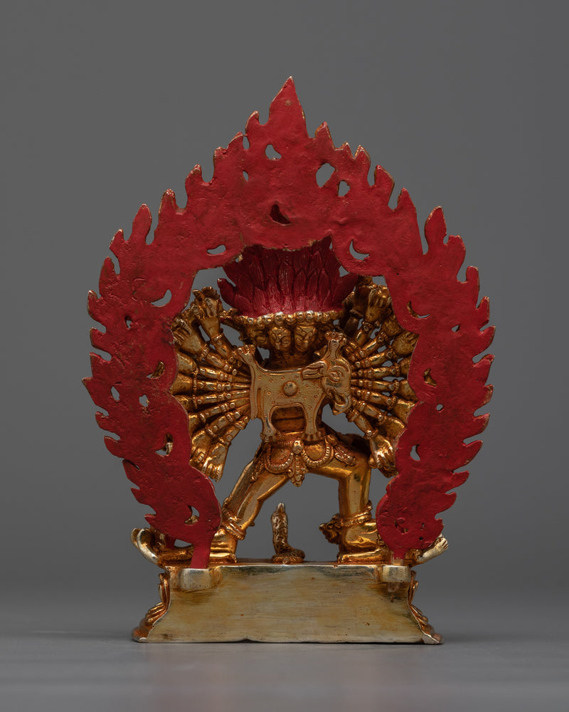 Majestic Manjushri Yamantaka |24K Gold Gilded Statue