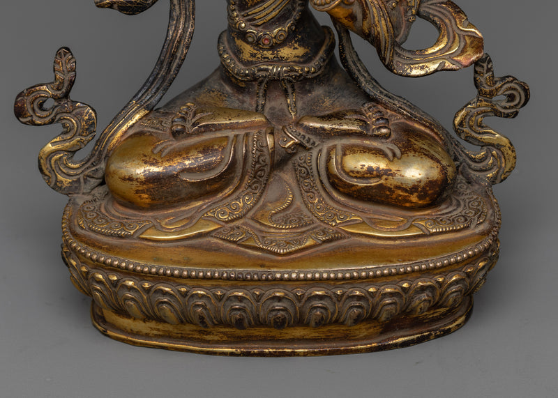 Bodhisattva Manjusri Statue | Wisdom's Beacon in Gold Gilded Copper