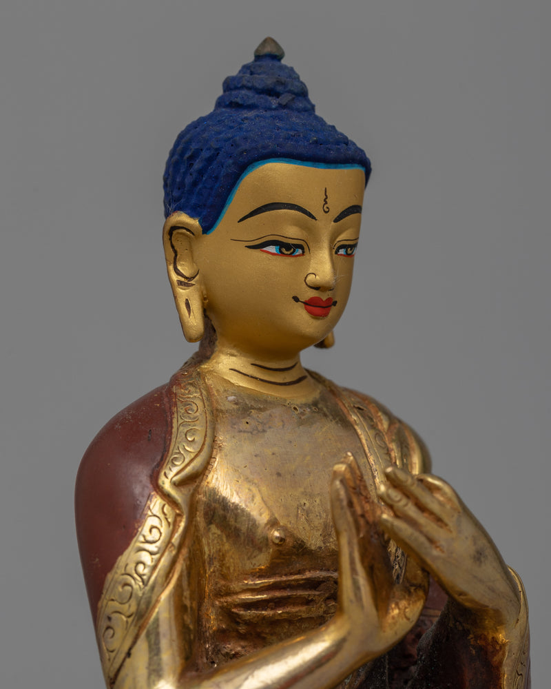 Vairocana Bouddha in Oxidized Copper | Enlightenment Art From Nepal