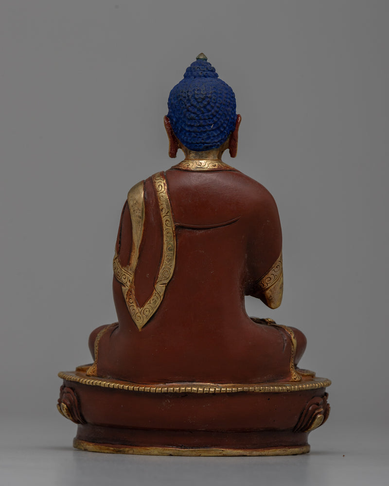 Vairocana Bouddha in Oxidized Copper | Enlightenment Art From Nepal