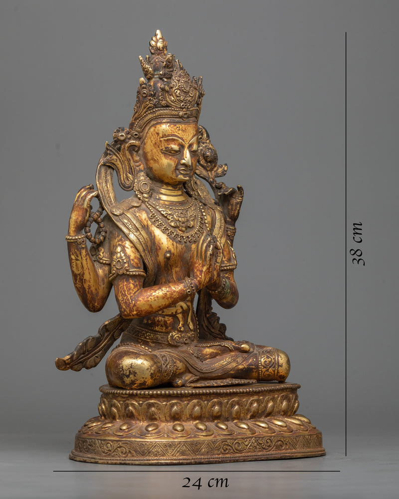 chenrezig antique statue