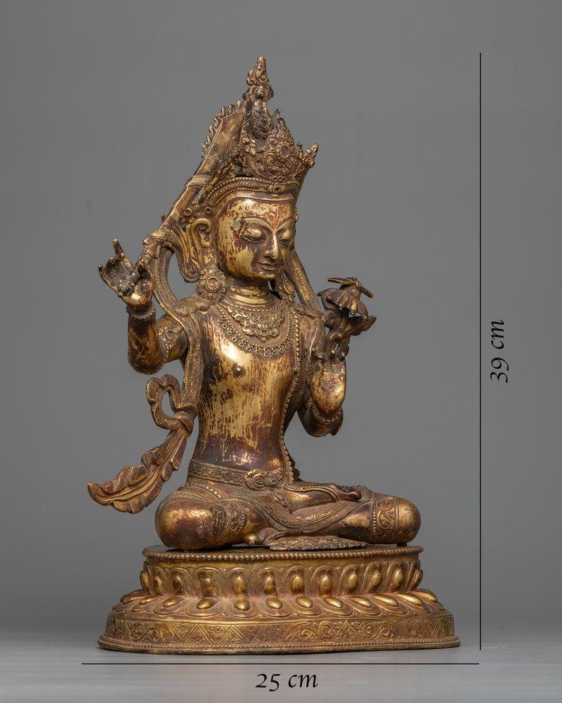 peaceful-manjushri-sculpture