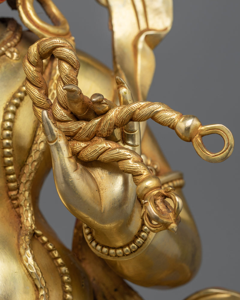 Vajrapani Sculpture in 24K Gold | Guardian of Spiritual Strength