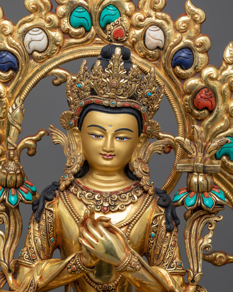 manjushri-on-lion-sculpture