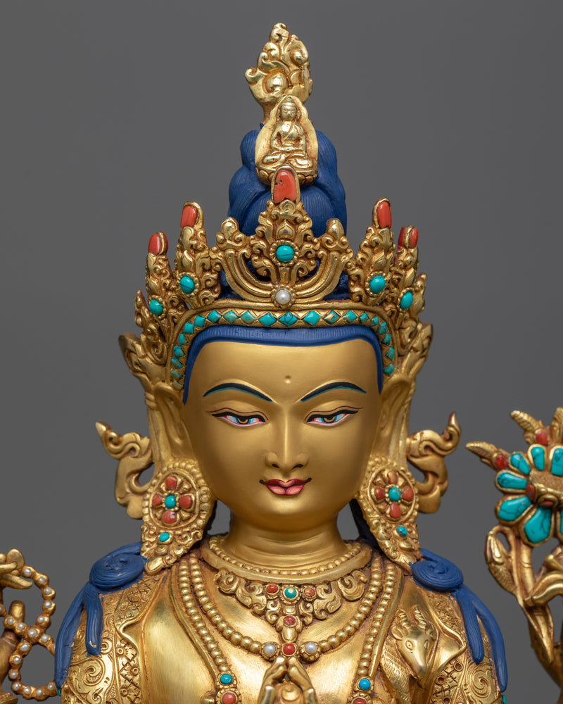 16.5 Inches Chenrezig Statue | Bodhisattva Buddha of Compassion