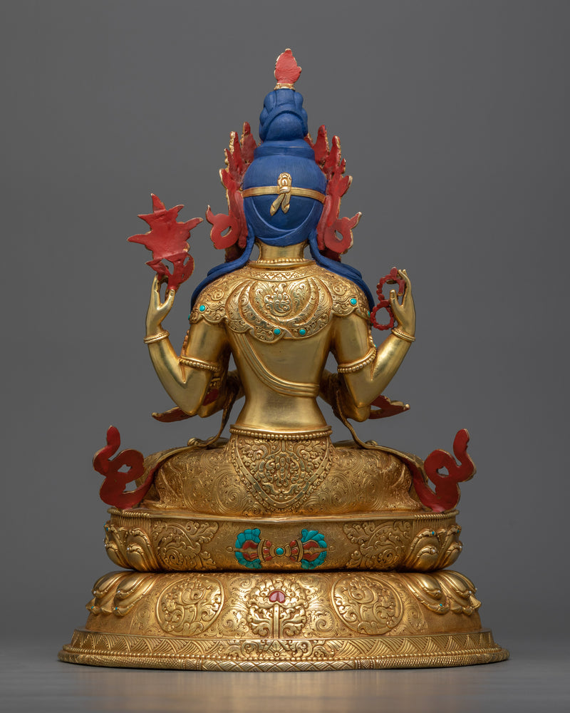 16.5 Inches Chenrezig Statue | Bodhisattva Buddha of Compassion