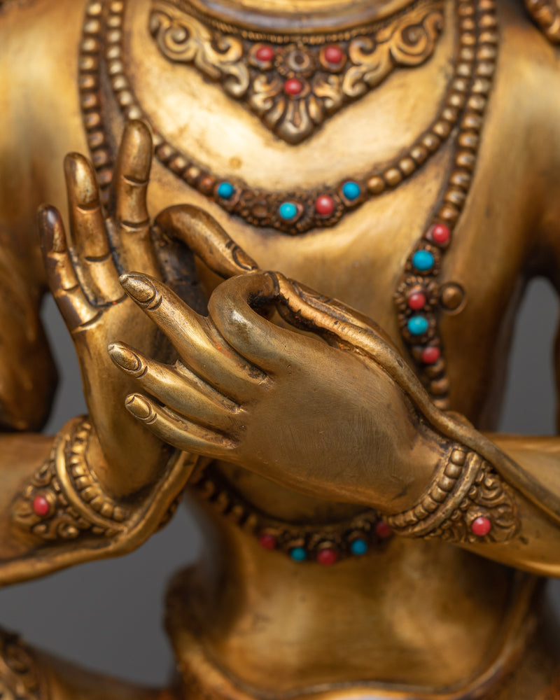 Vadisimha Statue in 24K Gold | A Majestic Icon of Wisdom and Courage