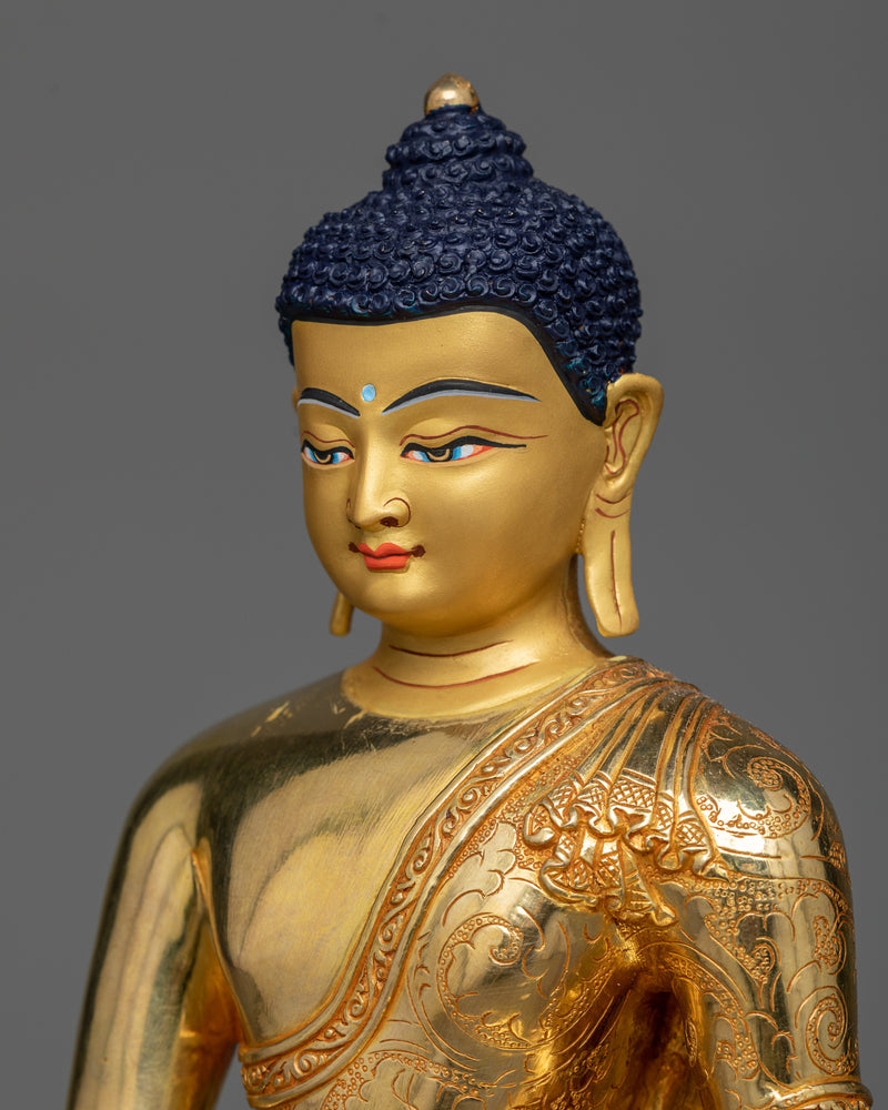 24k Gold Gilt Statues of Three Buddhas | Medicine Buddha, Shakyamuni Buddha, Amitabha Buddha