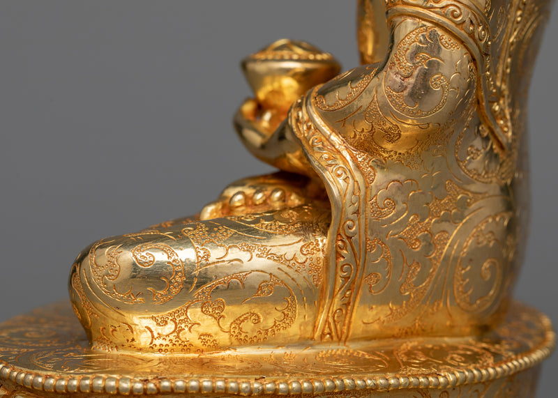 24k Gold Gilt Statues of Three Buddhas | Medicine Buddha, Shakyamuni Buddha, Amitabha Buddha