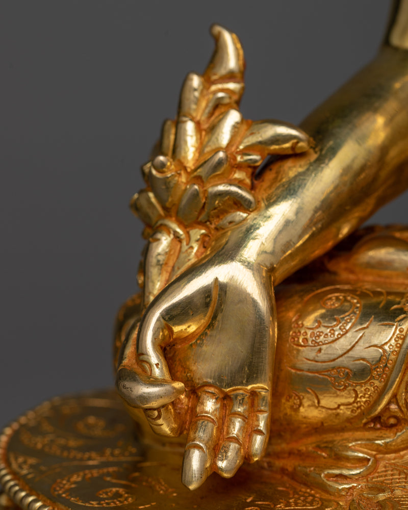 24k Gold Gilt Statues of Three Buddhas | Medicine Buddha, Shakyamuni Buddha, Amitabha Buddha