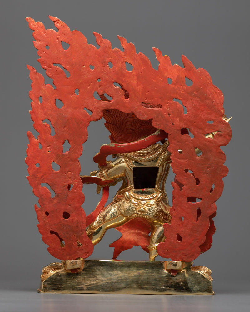 Vajrapani Hum Phat Statue in 24K Gold | A Symbol of Spiritual Power and Determination