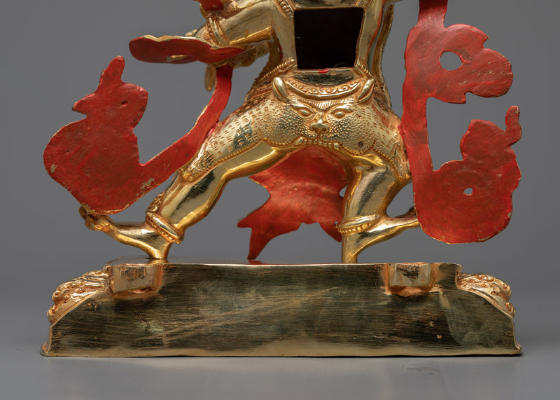 Vajrapani Hum Phat Statue in 24K Gold | A Symbol of Spiritual Power and Determination