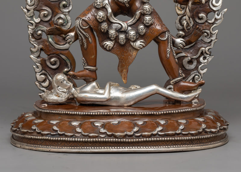 Ekajati Mahakala Statue in Silver | A Formidable Protector in Vajrayana Buddhism