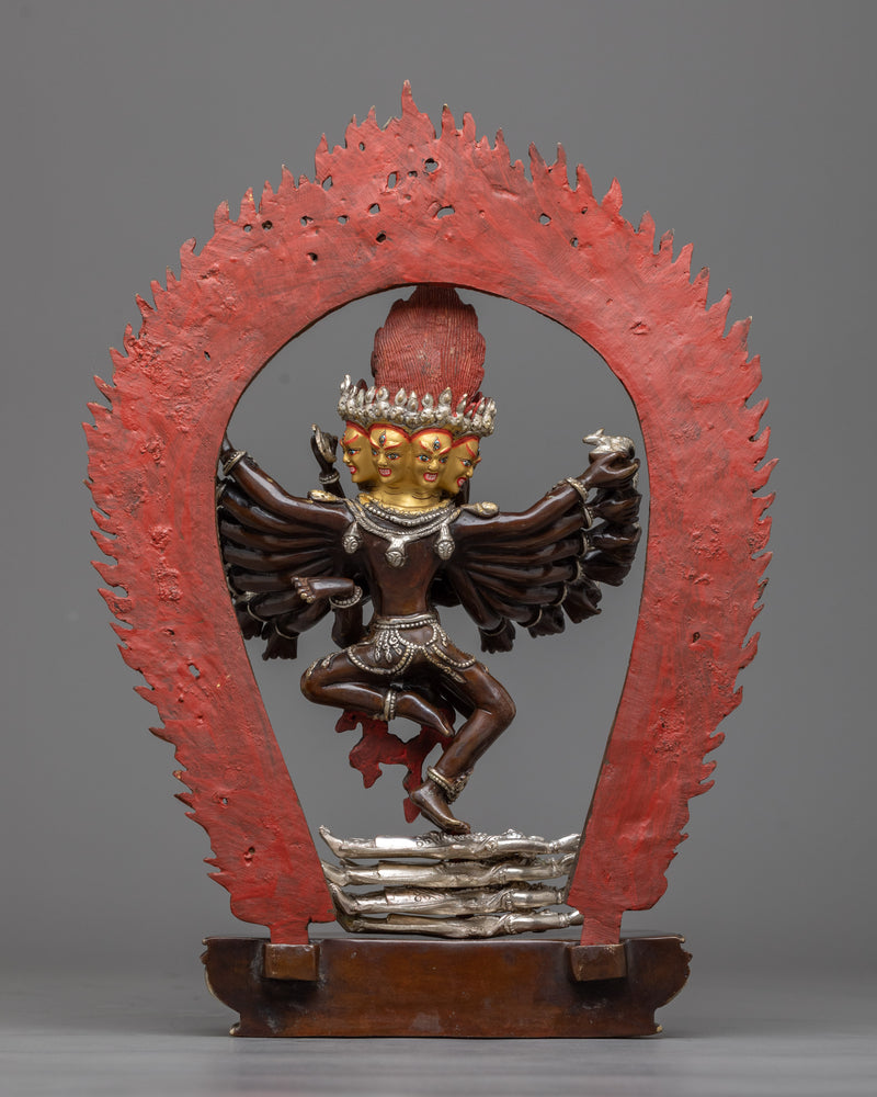 Hevajra Statue in Silver | A Symbol of Tantric Enlightenment in Vajrayana Buddhism