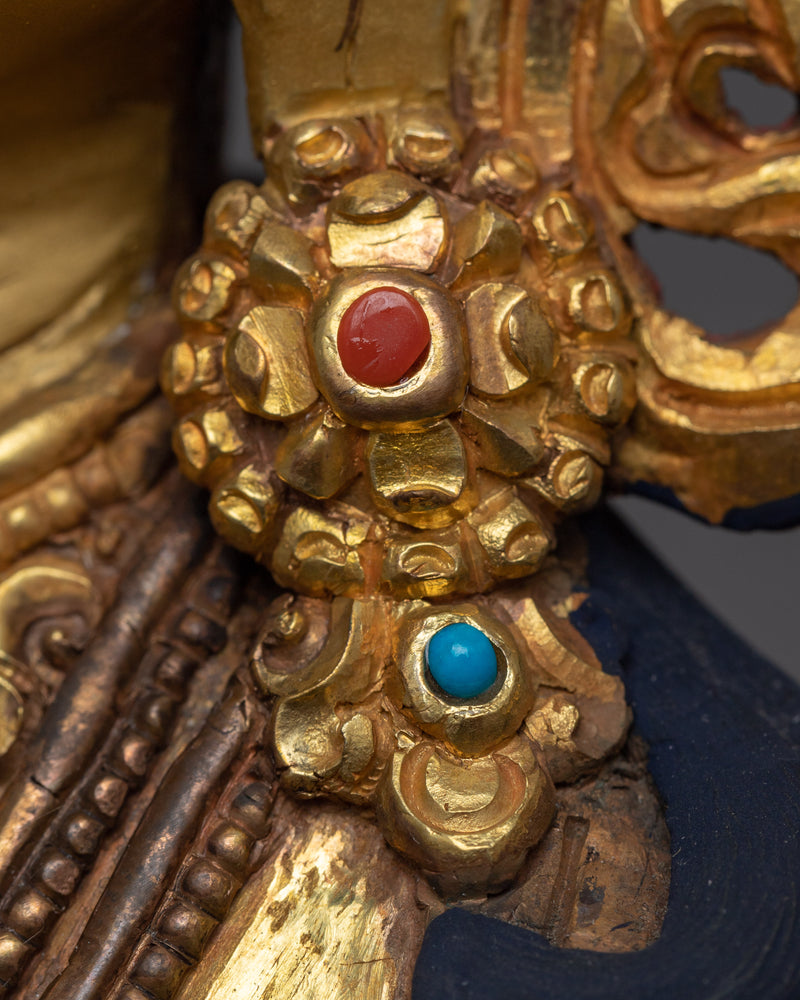 Manju Shri Statue in 24K Gold | A Representation of Wisdom and Insight