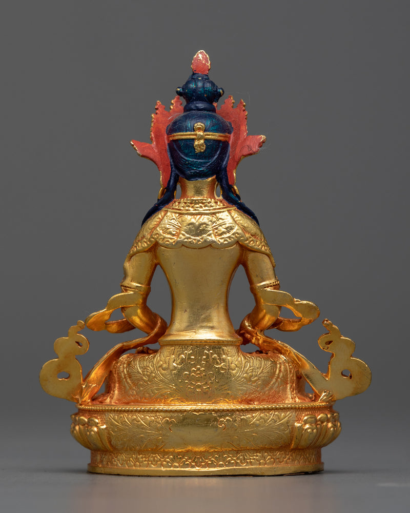 Miniature Amitayus Statuette | Symbol of Longevity and Infinite Life