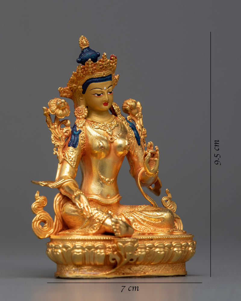 miniature-green-tara statuette