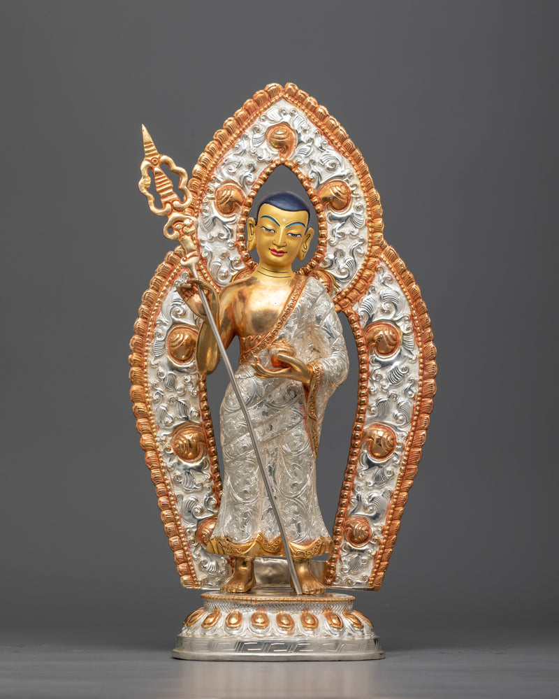 Shakyamuni Buddha Statue with Disciples | Traditional Himalayan Art