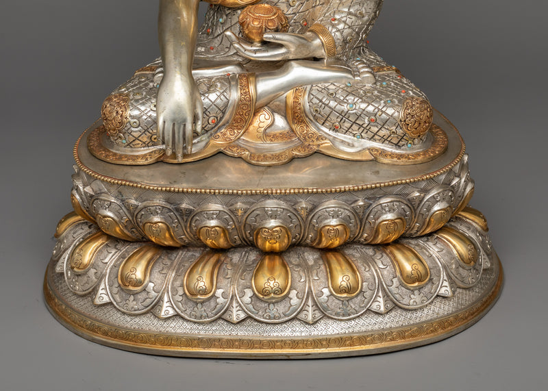 Shakyamuni Buddha Statue with Disciples | Traditional Himalayan Art