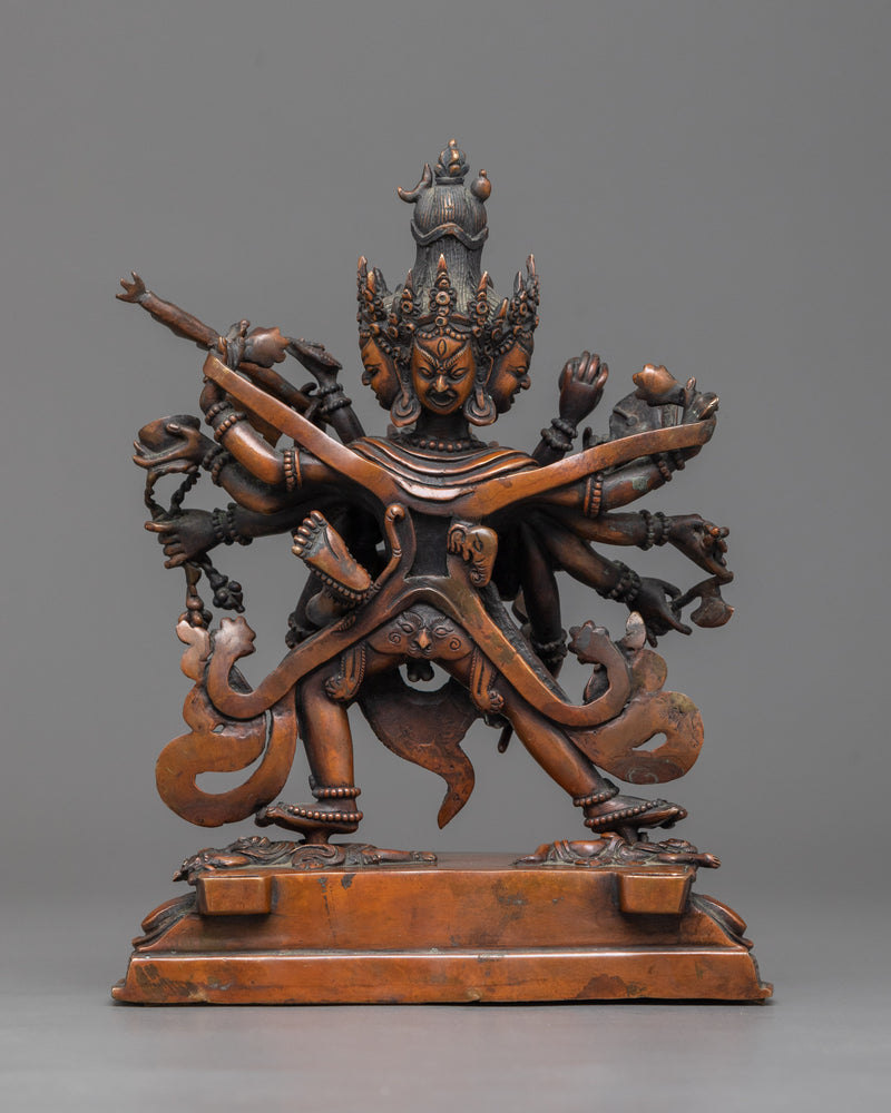 Sambhara Statue | A Symbol of Tantric Power in Oxidized Copper