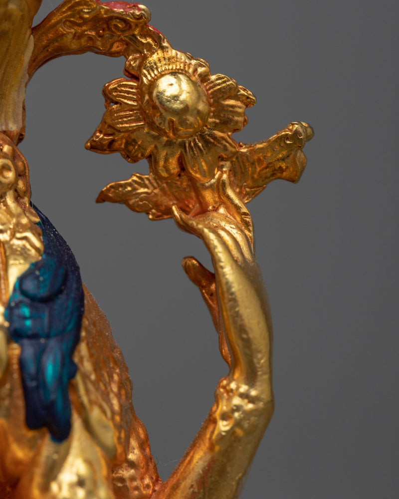 Electroplated Chenrezig Statue | A Glimmering 24K Gold Symbol of Compassion