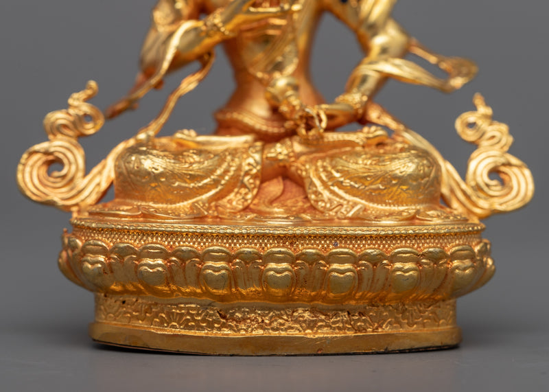 Electroplated Vajrasattva Statue | A 24K Gold Reflection of Purification and Wisdom