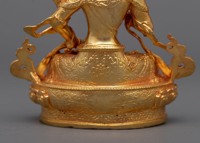 Electroplated Vajrasattva Statue | A 24K Gold Reflection of Purification and Wisdom