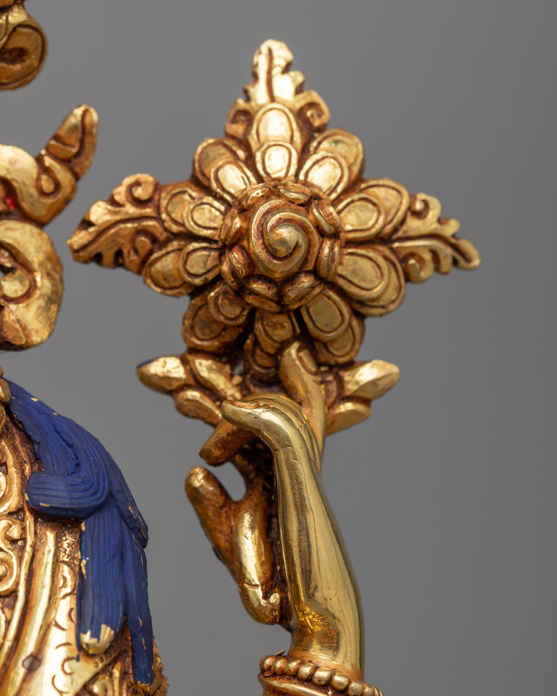 Four-Armed Avalokiteshvara Statue | Resplendent in 24K Gold