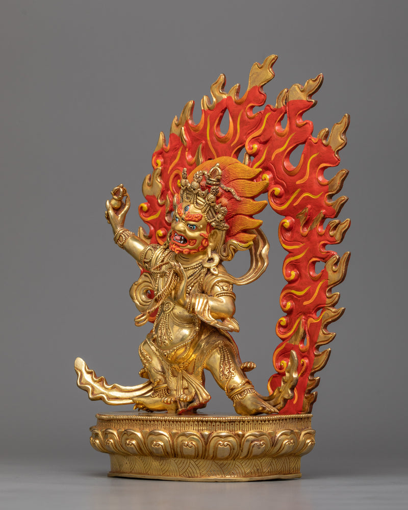 vajrapani gilt statue