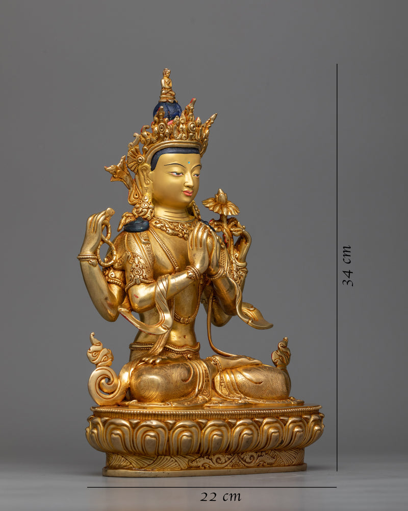 chenrezig-bodhisattva-copper-sculpture