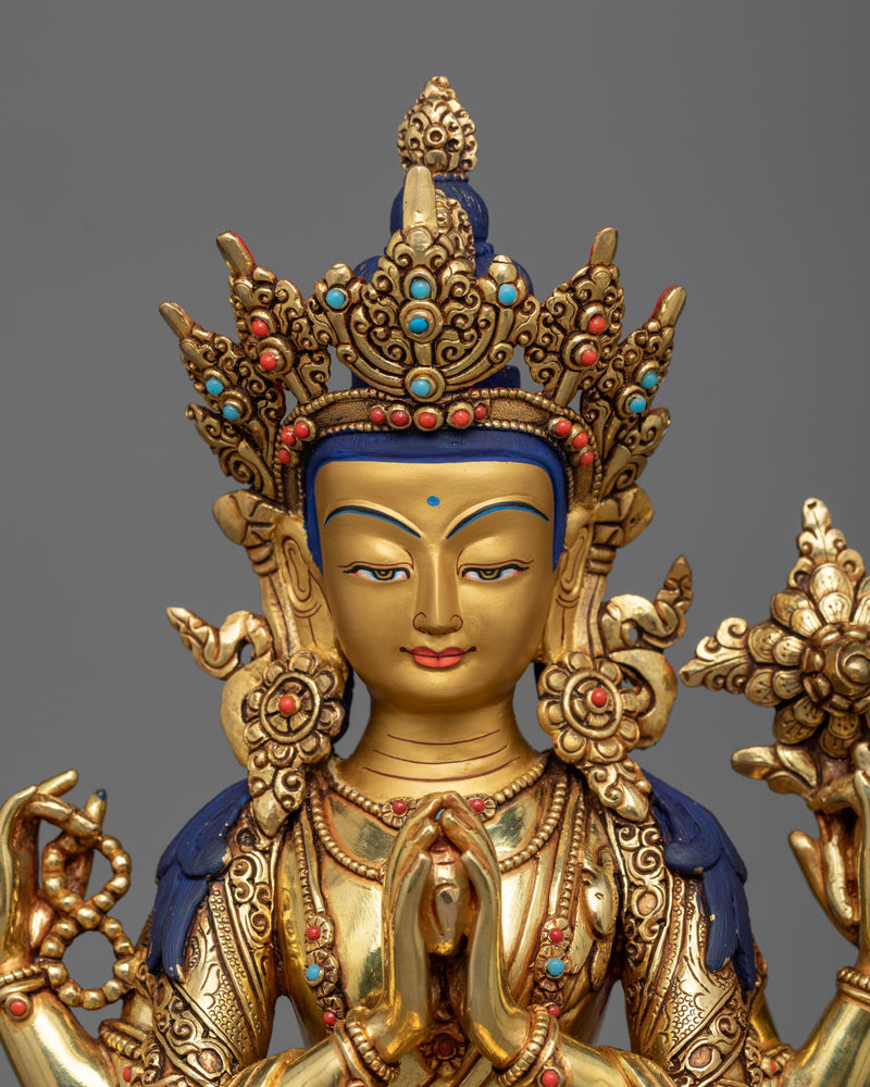 4-armed-bodhisattva-chenrezig-statue