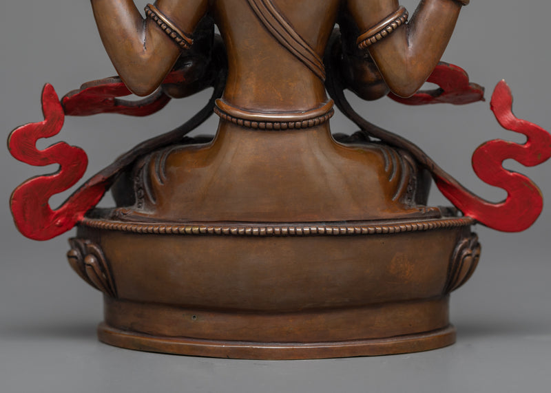 Chenrezig with Four Arms Statue | Embodiment of Compassion