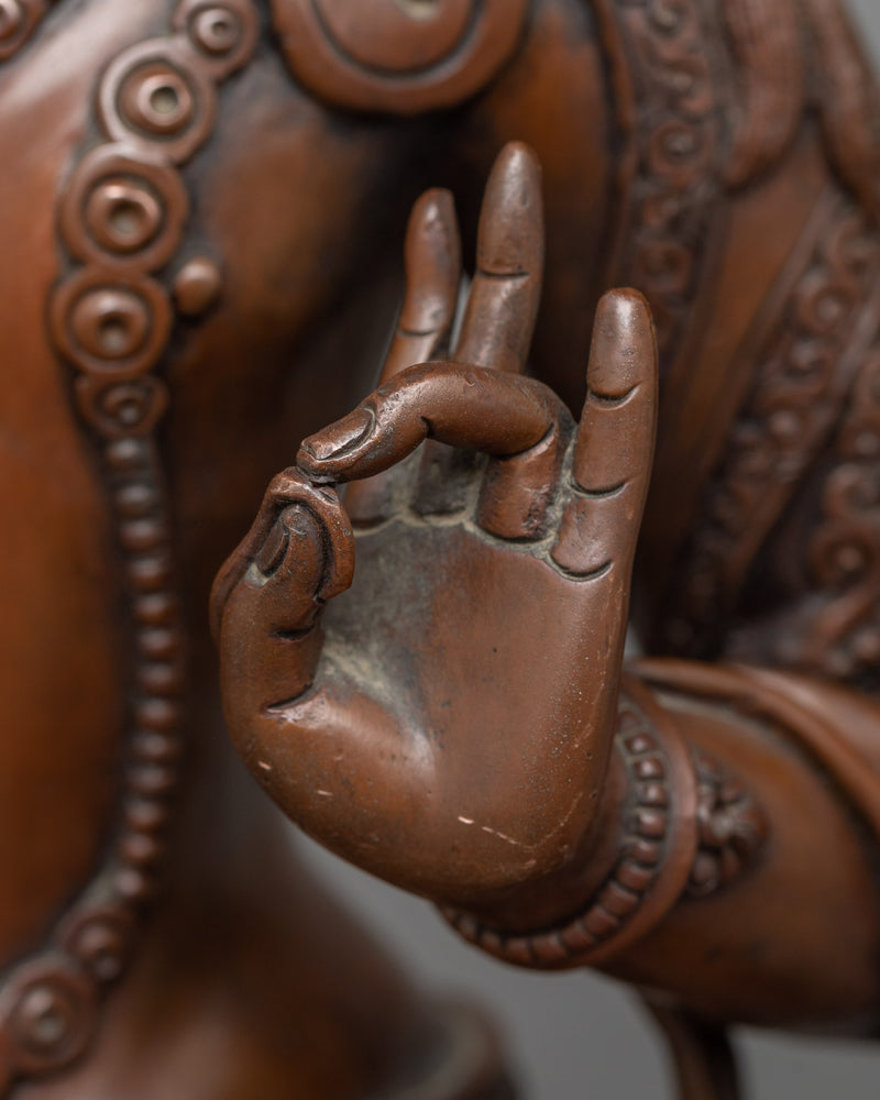 Bodhisattva Manjushri Sculpture | Statue of Wisdom's Sword Bearer