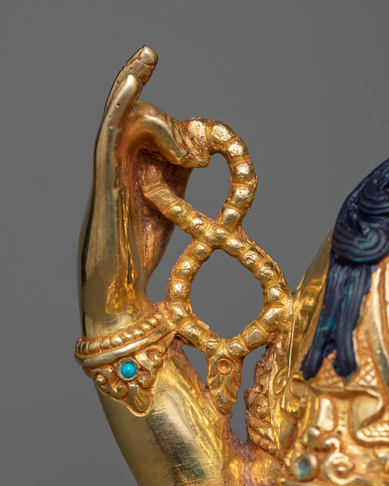 Divine 4-Arm Chenrezig Gold Gilded Statue | Embodiment of Compassion