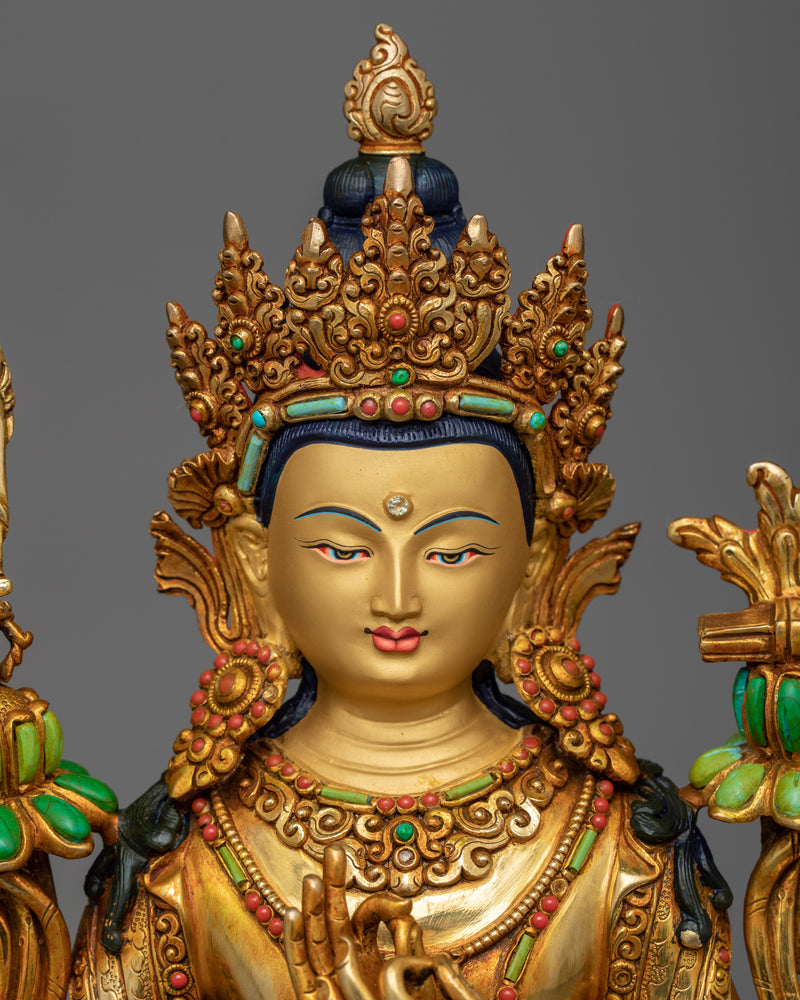 bodhisattva-manjushri-gilt-statue