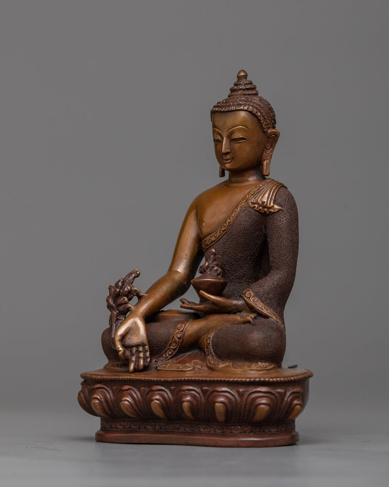 The Three Buddhas Oxidized Copper Sculptures | Harmony of Enlightenment