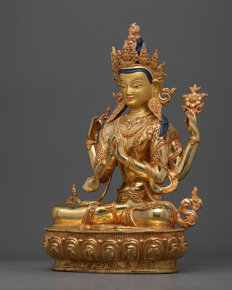 chenrezig sculpture for buddhist shrine