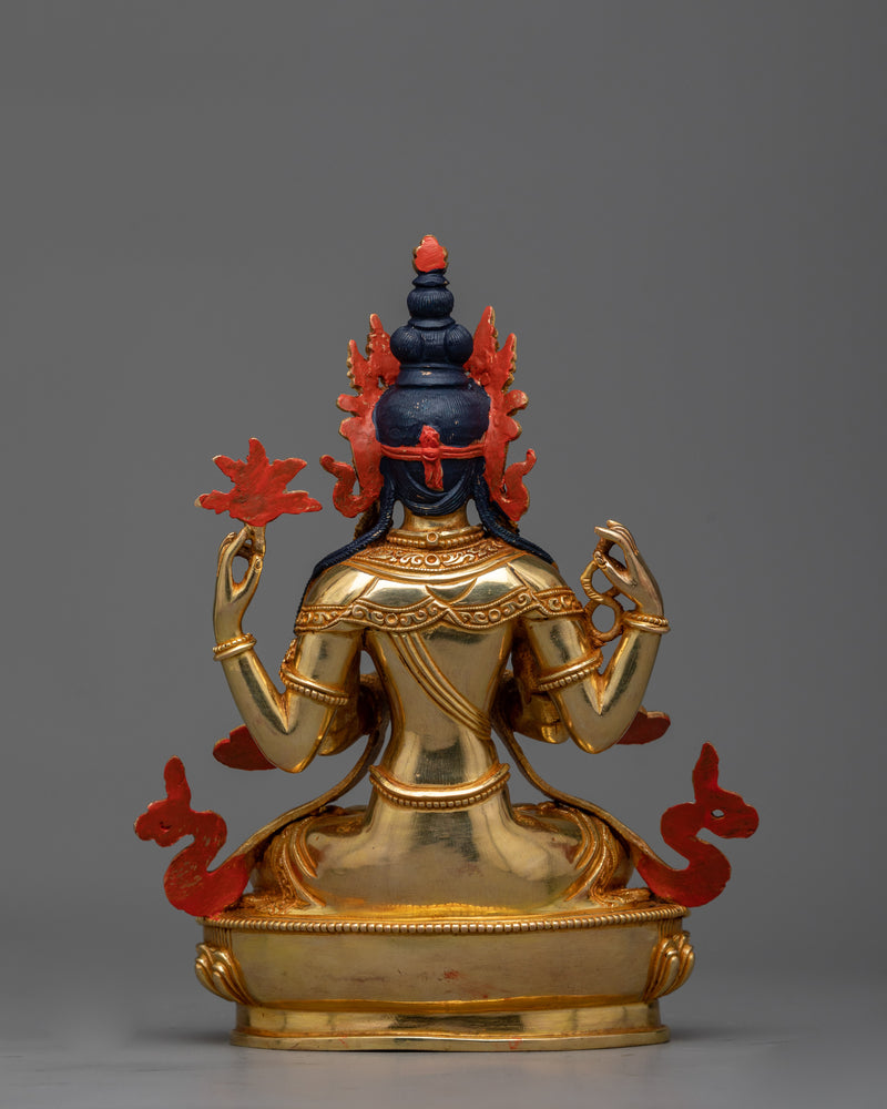 Chenrezig Compassionate Buddha Statue | Handmade Nepali Buddhist Statue Online