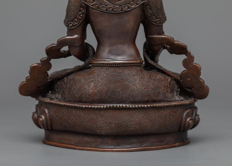 Buddha Mitrugpa in Oxidized Copper | Serene Guardian