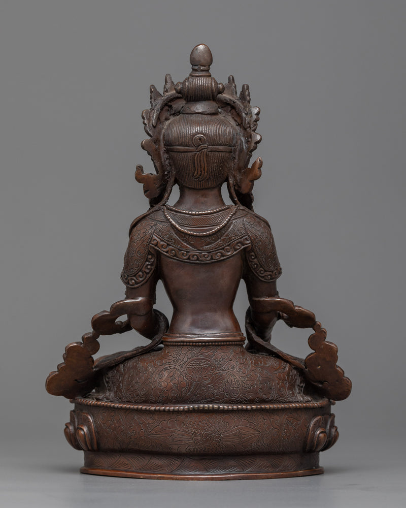 Buddha Mitrugpa in Oxidized Copper | Serene Guardian