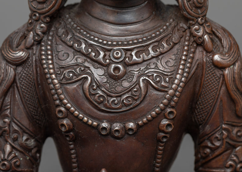 Buddha Mitrugpa in Oxidized Copper | Serene Guardian