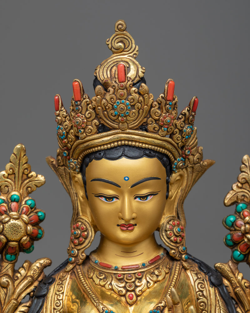 The Quintessential 5-Bodhisattva Set in Triple-Layered Gold | Sacred Assembly