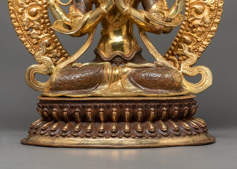 The Majestic Chenrezig Bodhisattva Idol | Himalayan Buddhist Artwork